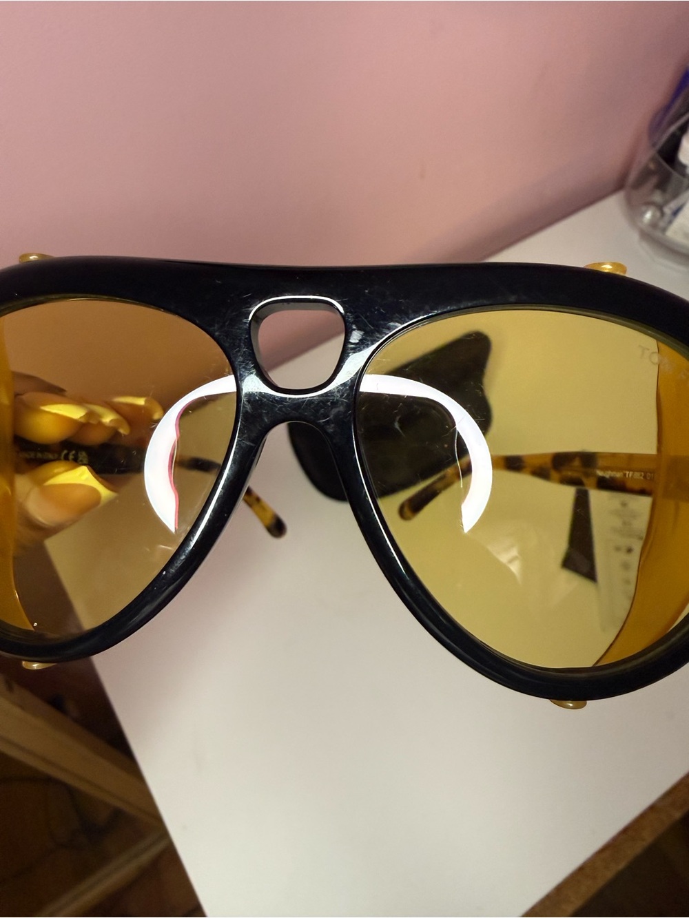 Tom Ford Neughman Sunglasses Black/Yellow - Picture 6 of 9